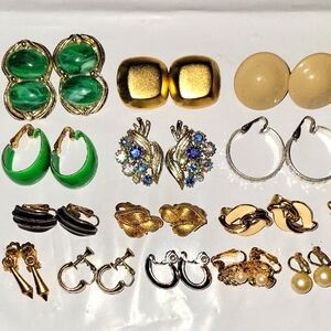 Vintage clip on earring lot
